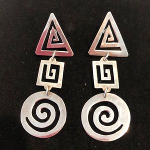 STERLING SILVER FUN SWIRL EARRINGS Mexico